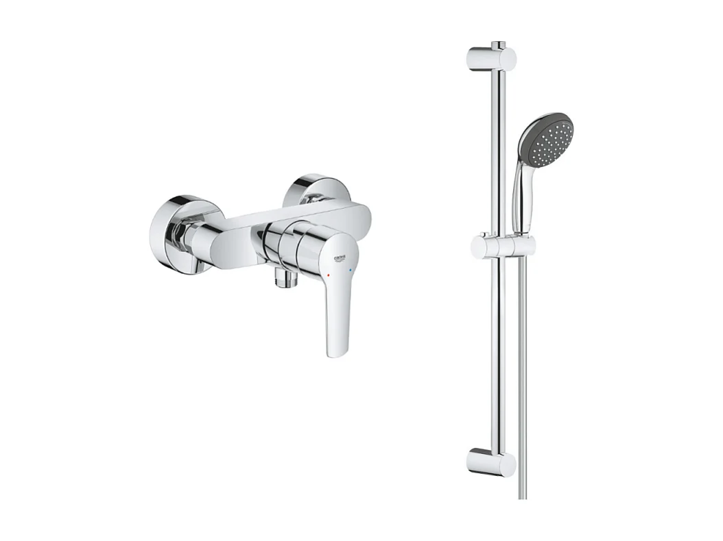 Pack mitigeur de douche Grohe Start 2021 avec ensemble de douche 2 jets GROHE chromé