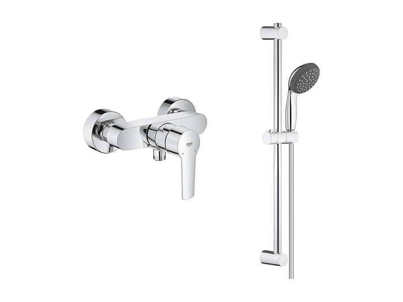 Pack mitigeur de douche Grohe Start 2021 avec ensemble de douche 2 jets GROHE chromé