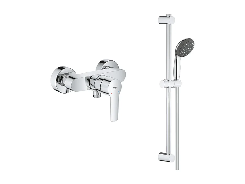 Pack mitigeur de douche Grohe Start 2021 avec ensemble de douche 2 jets GROHE chromé