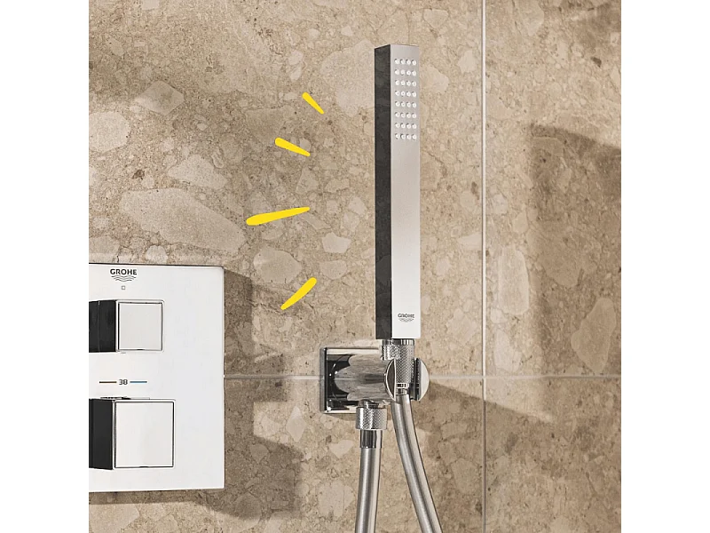 Douchette GROHE Vitalio Joy Cube Stick Douchette 1 jet avec flexible1750 + support mural cube