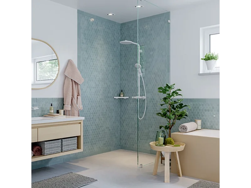 Colonne de douche thermostatique HANSGROHE Croma Select S 280 EcoSmart blanc mat