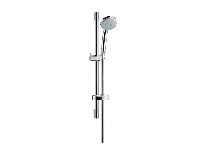 HANSGROHE Ensemble de douche rond 4 jets Croma Vario chrome avec flexible, barre et tablette