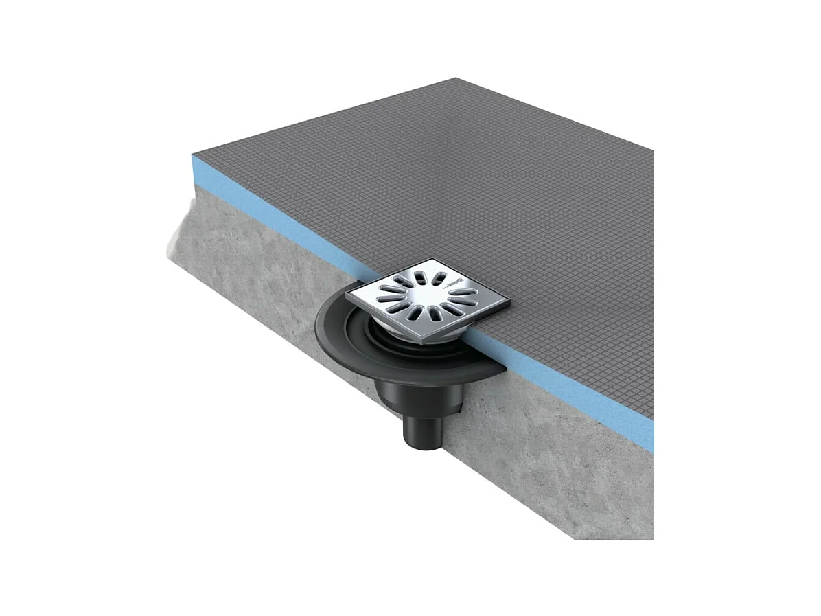 Wedi - Ecoulement vertical grille carrée Fundo