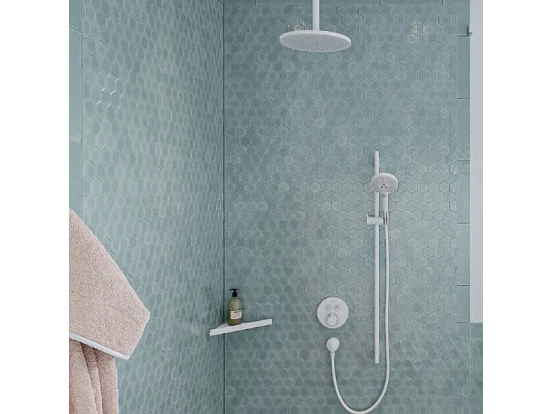 Tablette d'angle HANSGROHE AddStoris blanc mat