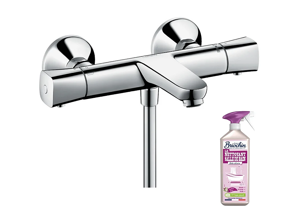 Mitigeur baignoire thermostatique HANSGROHE Ecostat Universal chromé + nettoyant Briochin