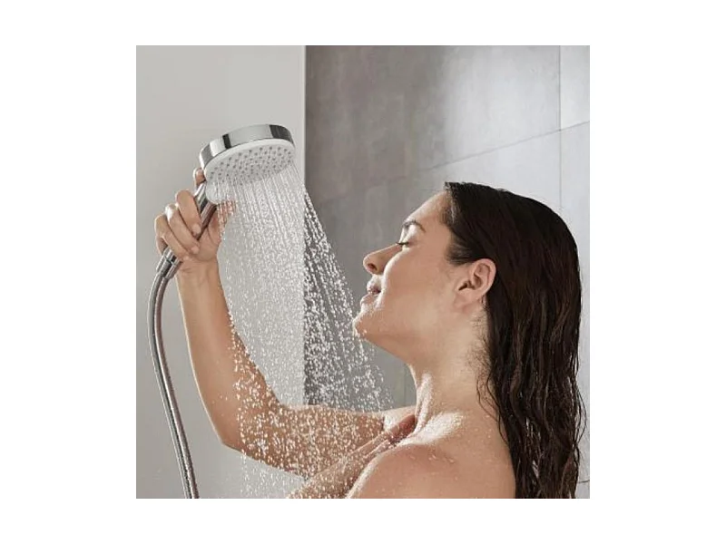 Douchette à main HANSGROHE Crometta + Mitigeur thermostatique bain douche Ecostat