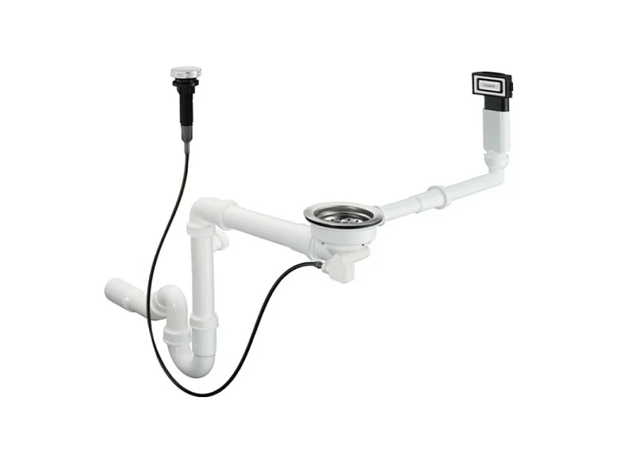 Vidage automatique pour évier 1 bac granite HANSGROHE D16-11 inox