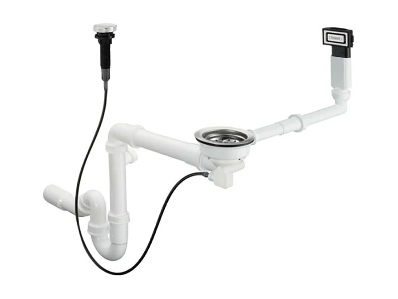 Desagüe automático para fregadero de granito de 1 cubeta HANSGROHE D16-11 acero inoxidable