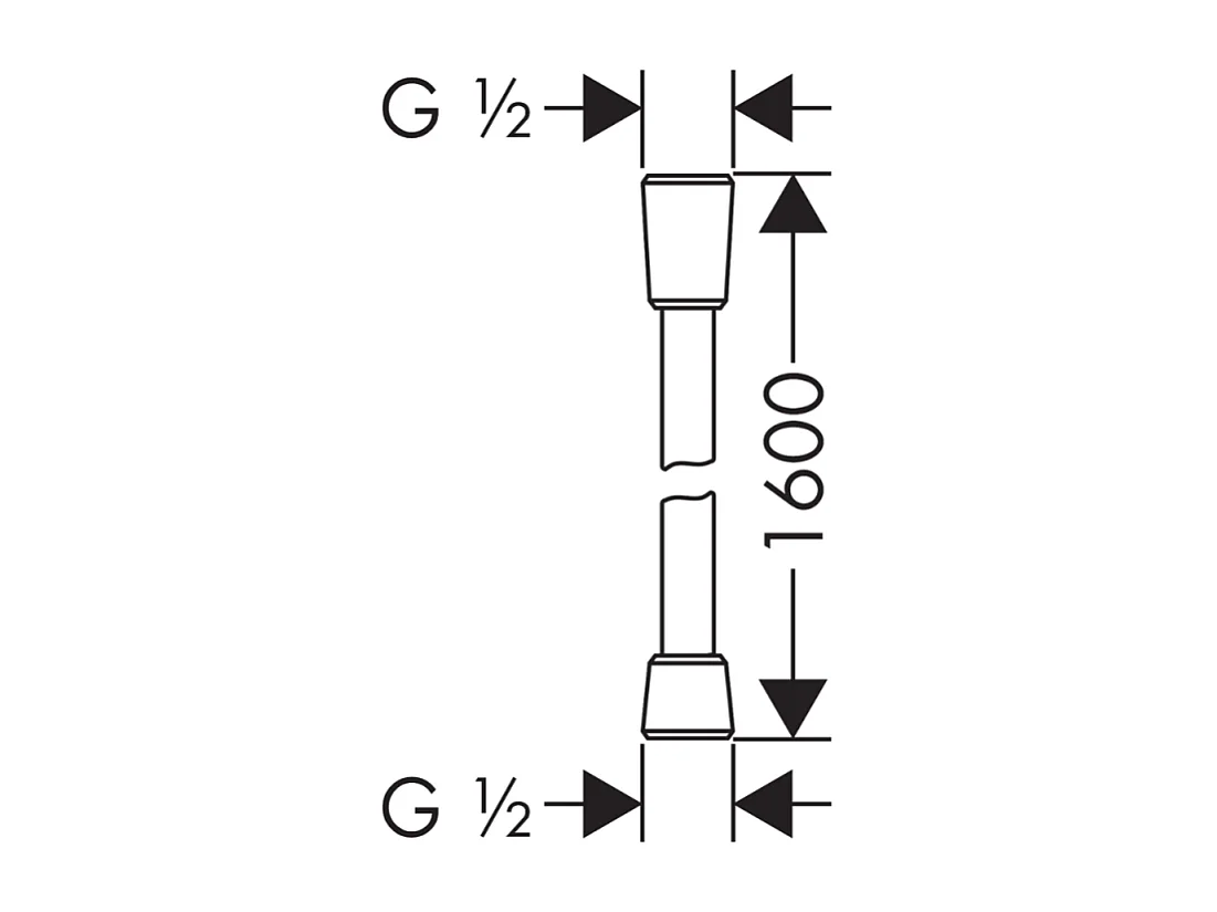 Flexible de douche 1,60 m HANSGROHE Isiflex bronze brossé