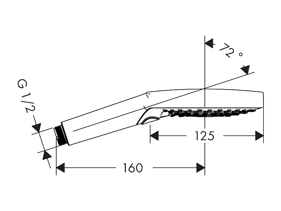 Pommeau de douche HANSGROHE Raindance Select S EcoSmart 120 3 jets bronze brossé