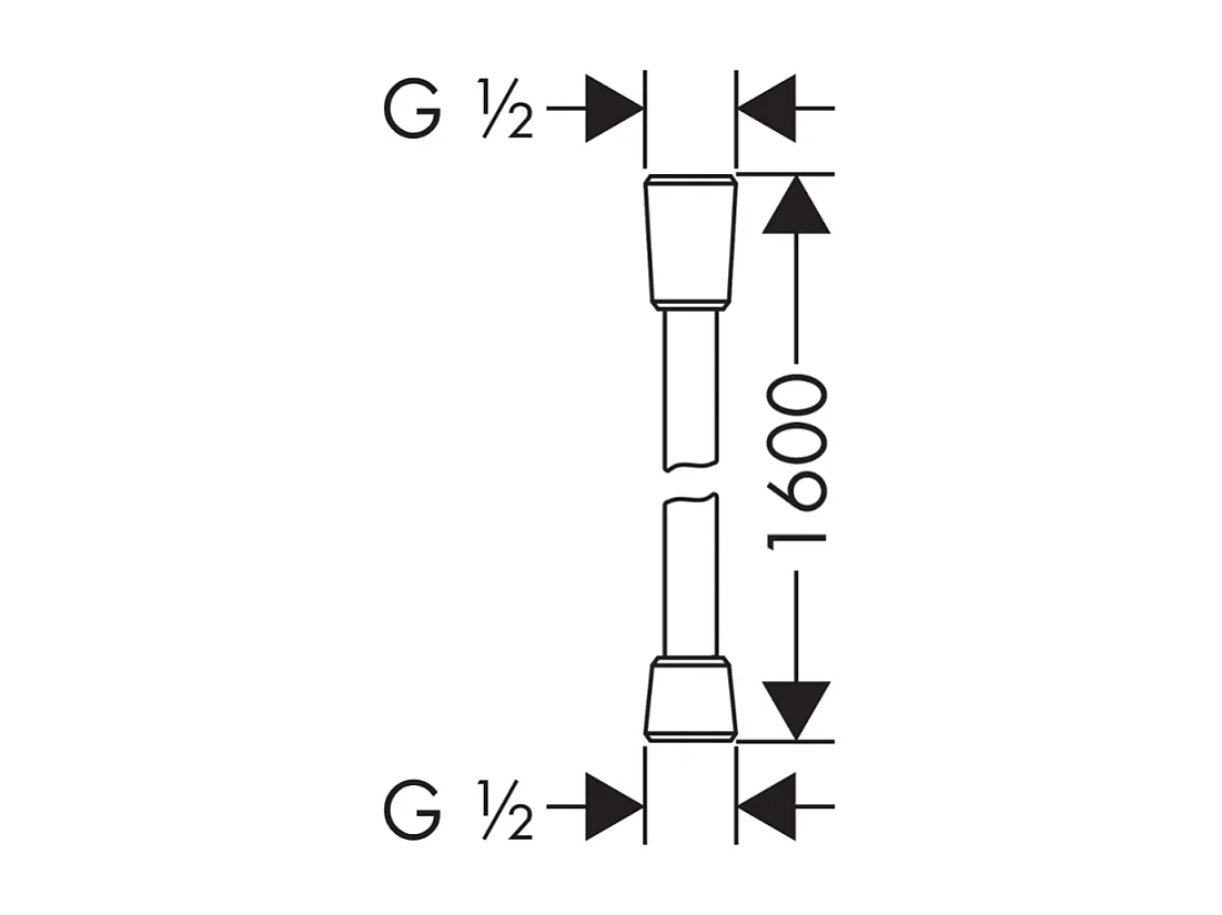 Flexible de douche 1,60 m HANSGROHE Isiflex aspect doré poli