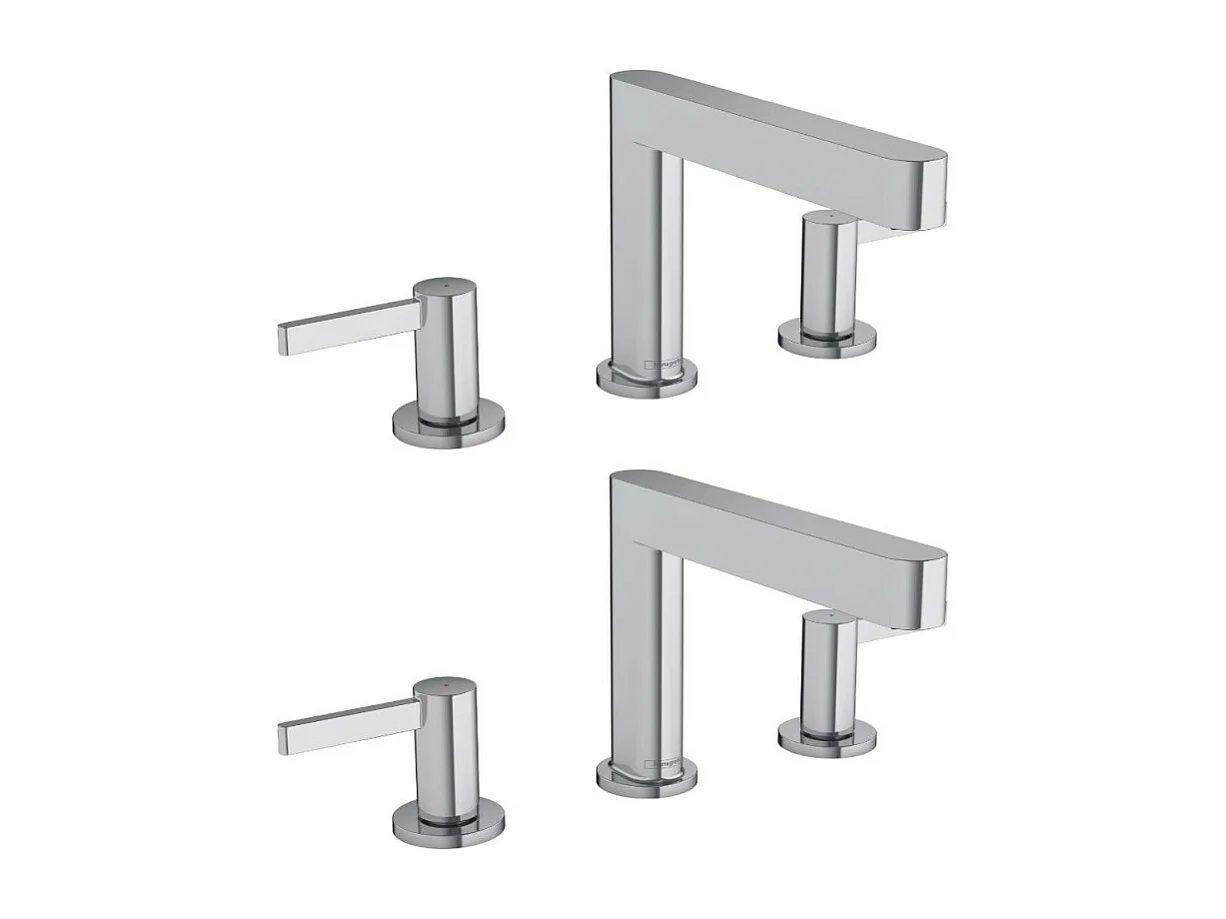 HANSGROHE Mélangeur de lavabo 3 trous 110, bonde Push-Open chromé Finoris