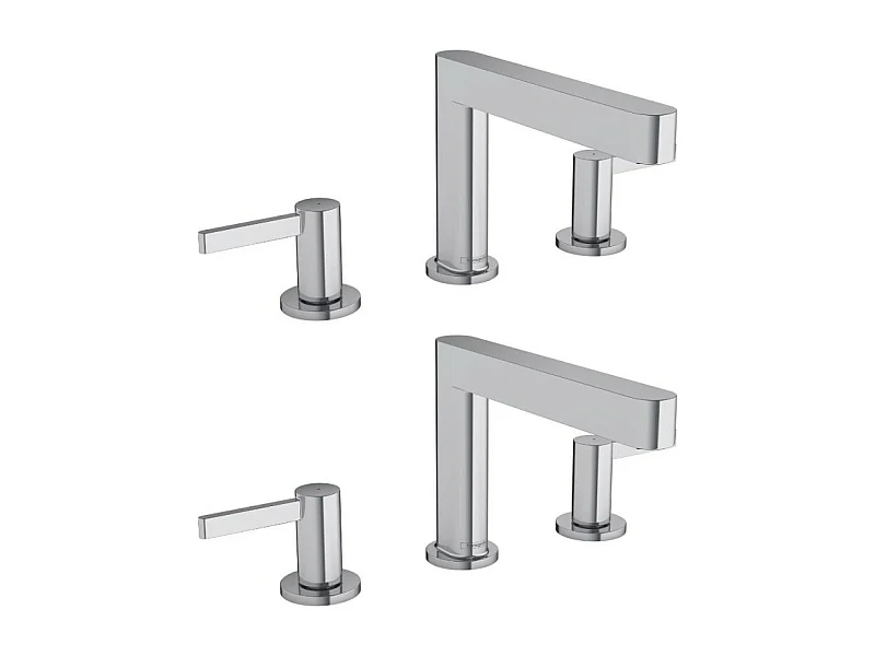 HANSGROHE Mélangeur de lavabo 3 trous 110, bonde Push-Open chromé Finoris