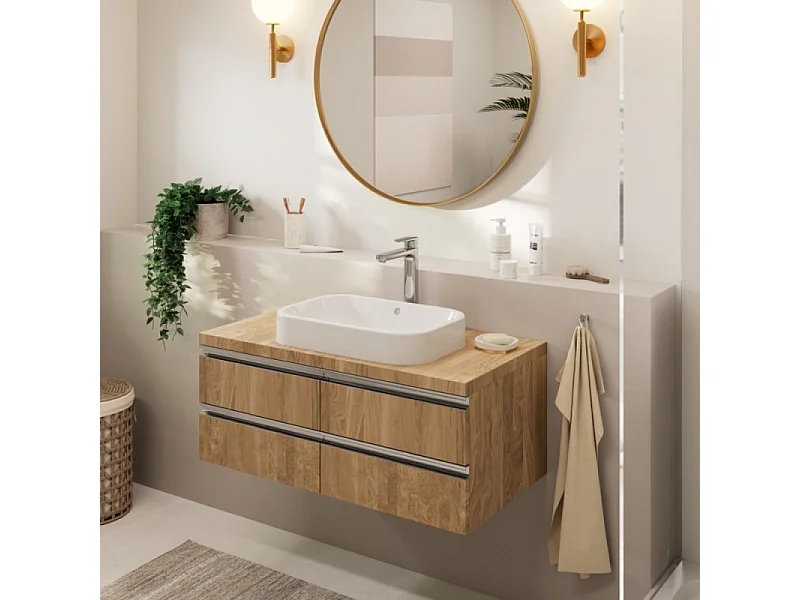 Mitigeur lavabo HANSGROHE 190 sans tirette ni vidage chrome + nettoyant Briochin