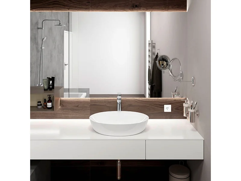 Mitigeur lavabo HANSGROHE 190 sans tirette ni vidage chrome + nettoyant Briochin