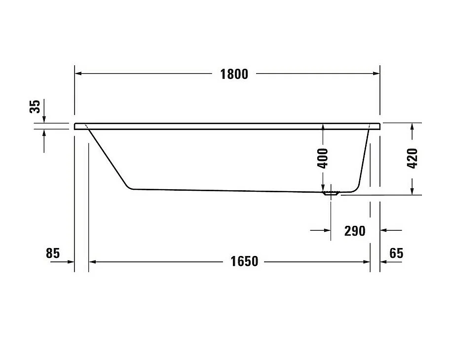 Baignoire droite 180 X 80 DURAVIT Duravit No.1