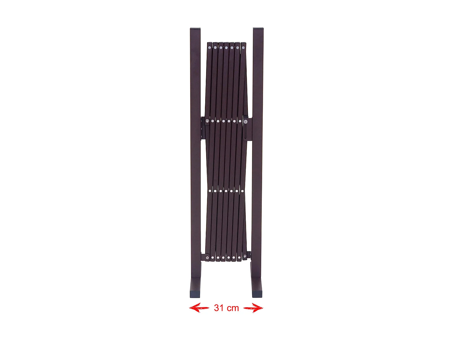 Grillage Randers, tuteur pour plantes, grille animaux télescopique, aluminium marron - 31-261cm