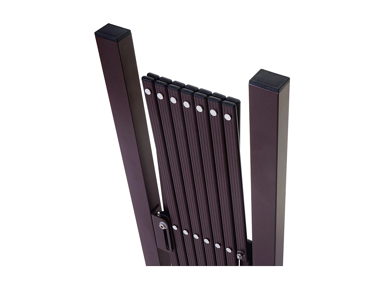 Grillage Randers, tuteur pour plantes, grille animaux télescopique, aluminium marron - 31-261cm