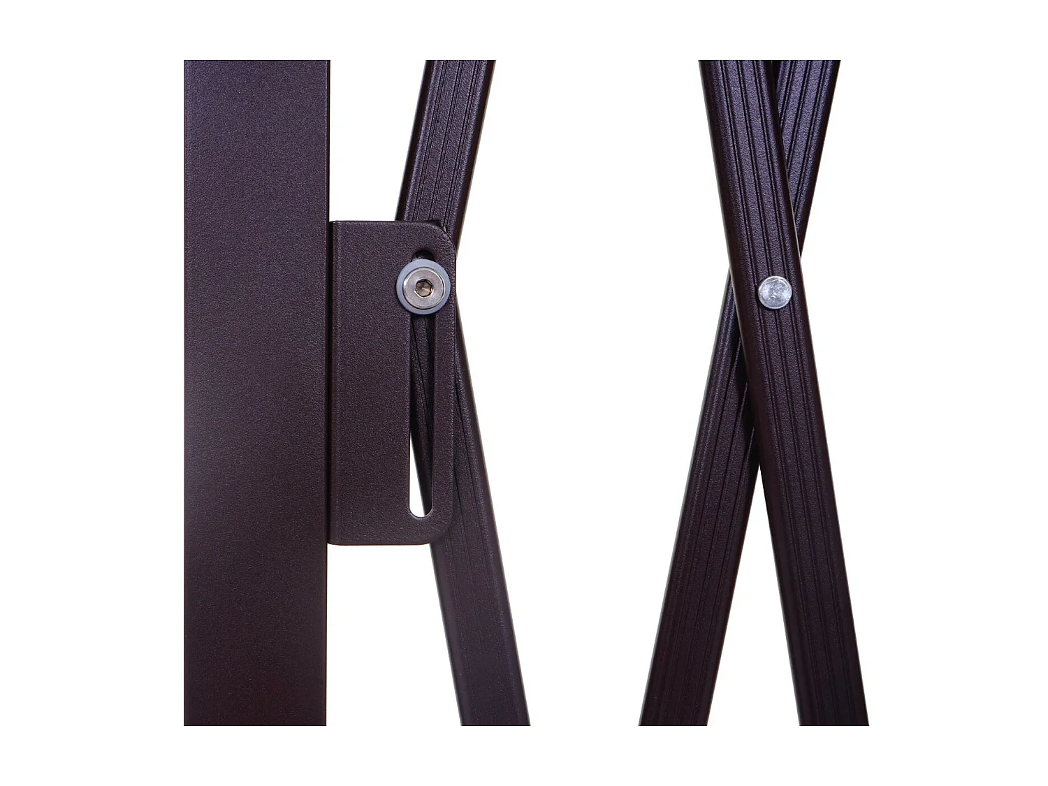 Grillage Randers, tuteur pour plantes, grille animaux télescopique, aluminium marron - 31-261cm