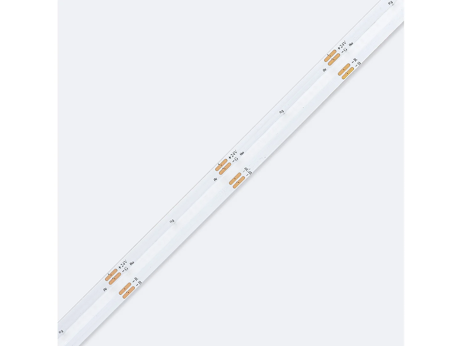 Ruban LED 24V RGB COB 420 LED/m 5m 18W/m Largeur 10mm Coupe 5cm IP20 RGB