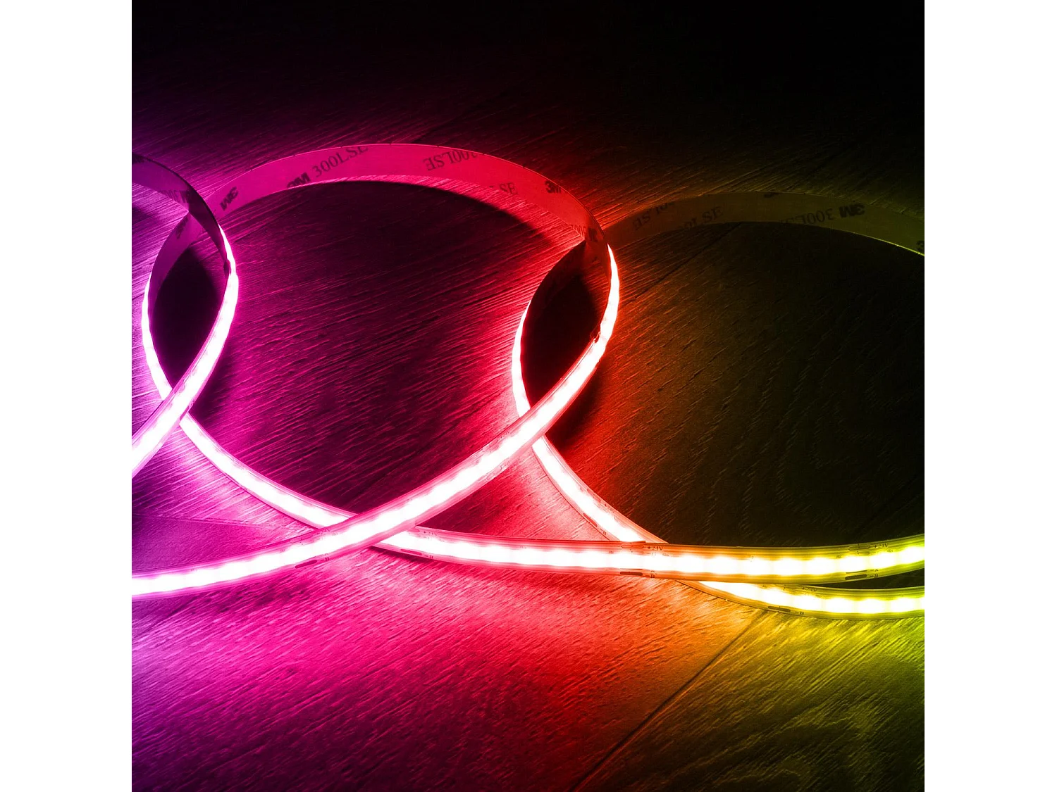 Ruban LED 24V RGB COB 420 LED/m 5m 18W/m Largeur 10mm Coupe 5cm IP20 RGB