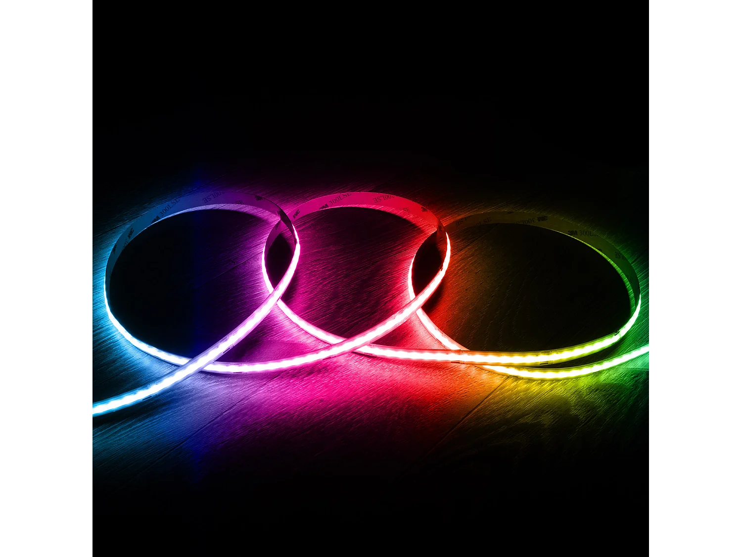 Tira LED 24V RGB COB 420 LED/m 5m 18W/m Ancho 10mm Corte 5cm IP20 RGB