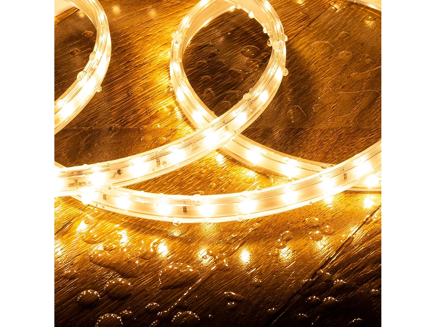 Striscia LED Regolabile 220V SMD 60 LED/m Bianco Caldo 6W/m 600lm/m Larga 12mm IP65 Taglio 20cm 1 m