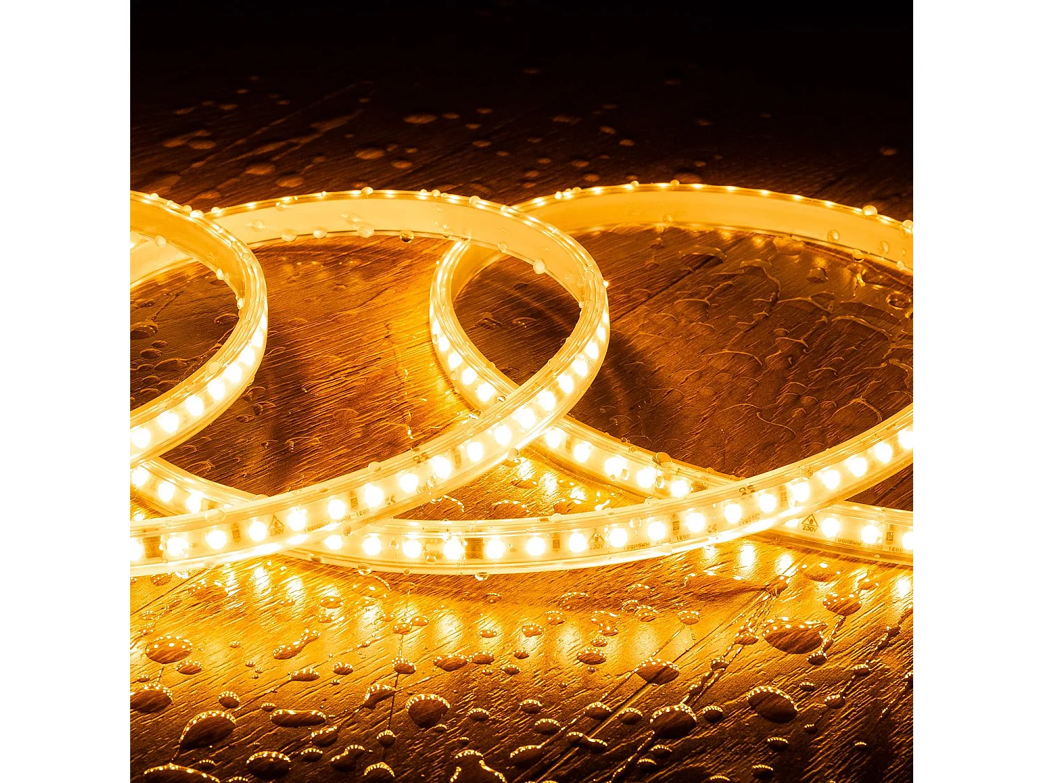 Bobina 50m Striscia LED Regolabile 220V SMD Autorettificata 120 LED/m 10W/m 1000lm/m Larga 12mm IP65 Taglio 10cm 6000K Bianco Freddo