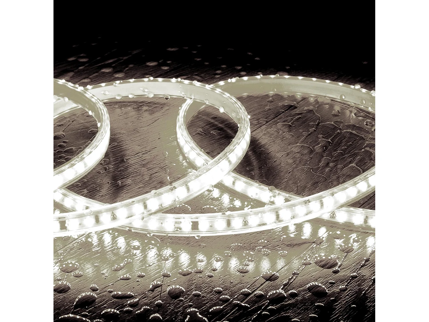 Tira LED Regulable 220V SMD Autorrectificada 120 LED/m BOBINA 50m 10W/m 1000lm/m Ancho 12mm Corte 10cm IP65 6000K Blanco Frío