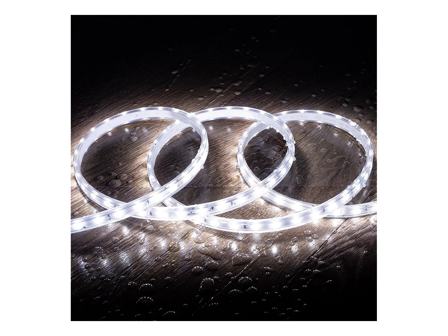 Ruban LED Dimmable 220V SMD 60 LED/m Blanc Froid 6W/m 600lm/m Largeur 12mm Coupe 20cm IP65 Sur mesure 15 m