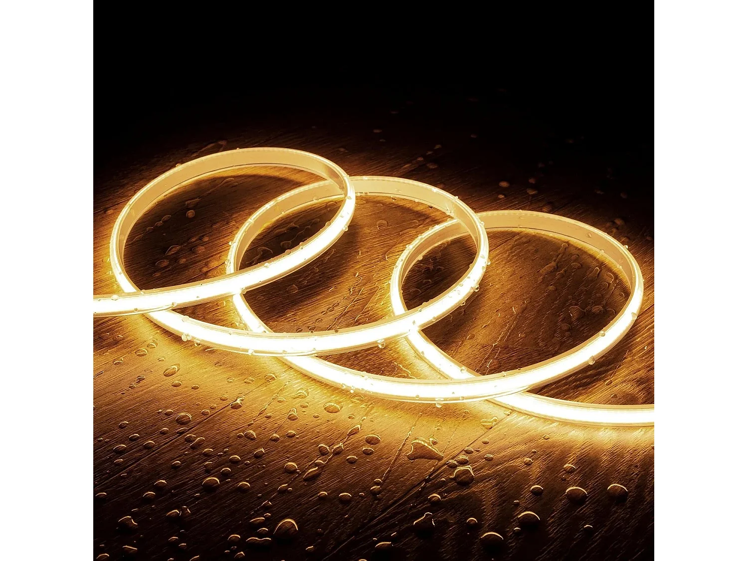 Striscia LED Regolabile 220V COB Autorettificata 320 LED/m 8W/m 720 lm/m Larga 12mm IP65 CRI90 Taglio 50cm 2700K Bianco Caldo 50 m