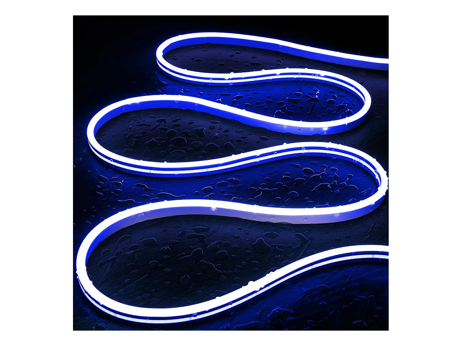 Ruban LED Néon 48V Bleu 8W/m Coupe 5cm IP65 NFLEX6 Sur mesure 6 m
