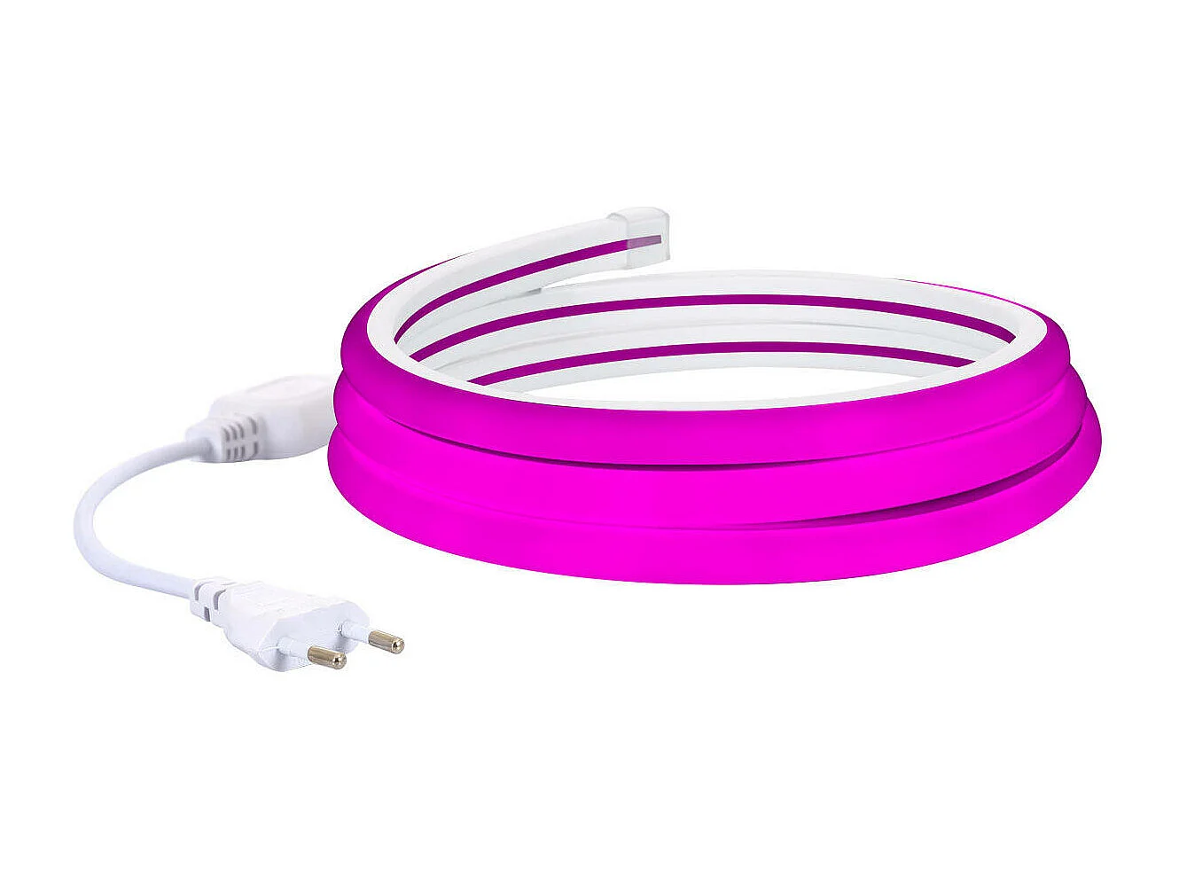 Gaine Néon LED Flexible Dimmable 7.5W/m 220V AC 120LED/m Semi-circulaire 180° Rose IP67 sur Mesure Coupe tous les 100cm 17 m