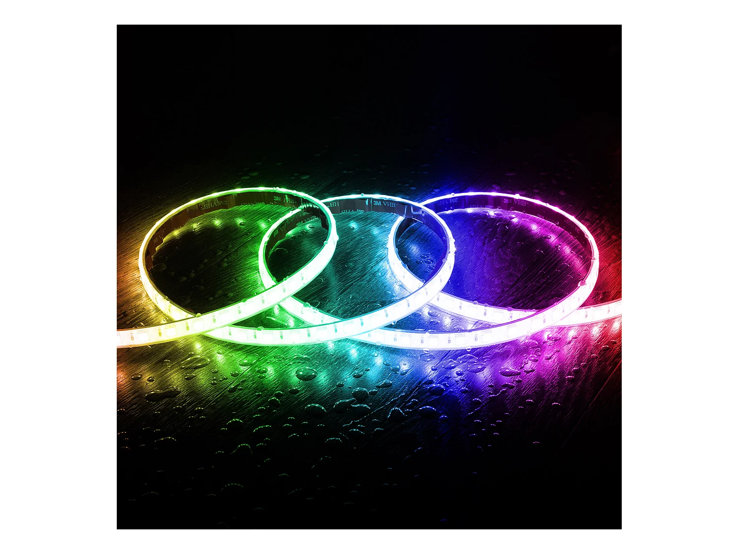 Ruban LED RGB 220V SMD 60 LED/m 15W/m SILICONE FLEX Largeur 12mm Coupe 100cm IP67 avec Télécommande Sur mesure 4 m