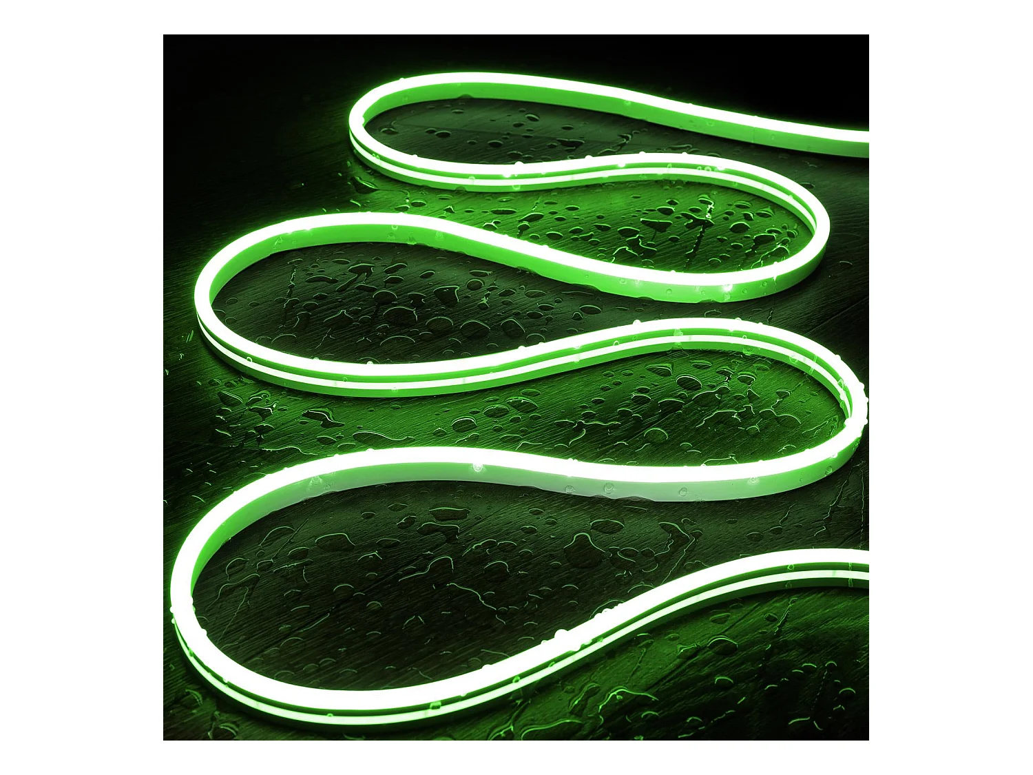 Ruban LED Néon 48V Vert 8W/m Coupe 5cm IP65 NFLEX6 Sur mesure 50 m