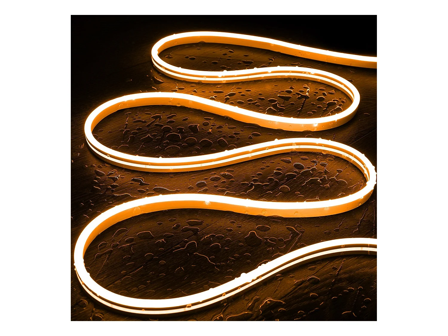 Ruban LED Néon 48V Orange 8W/m Coupe 5cm IP65 NFLEX6 Sur mesure 4 m