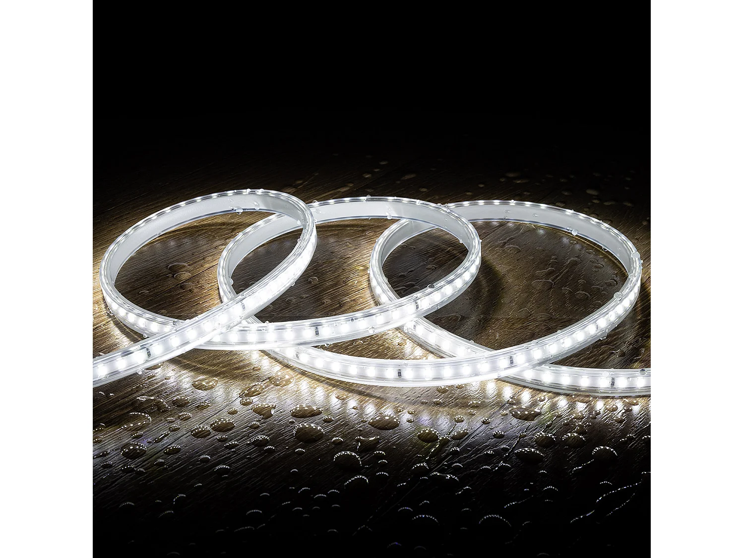 Striscia LED Regolabile 220V SMD 120 LED/m Bianco Freddo 8.5W/m 850lm/m Larga 12mm IP65 Taglio 20cm 4 m