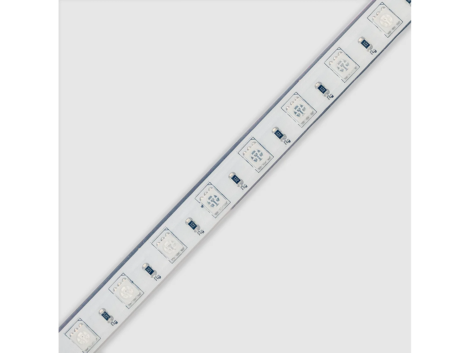 Ruban LED RGB 220V SMD 60 LED/m BOBINE 50m 15W/m SILICONE FLEX Largeur 12mm Coupe 100cm IP67 Télécommande RF