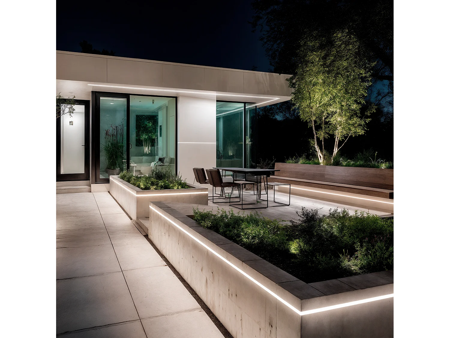 Ruban LED Néon Dimmable 220V BOBINE 50m Blanc Neutre Semi-Circulaire 180 7.5W/m Coupe 100cm IP67 4000K Blanc neutre