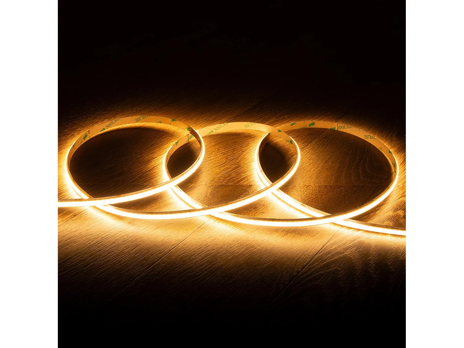 Ruban LED 24V WCOB 256 LED/m 5m 10W/m 1100lm/m Largeur 8mm Coupe 3.2cm IP20 CRI90 2700K Blanc chaud