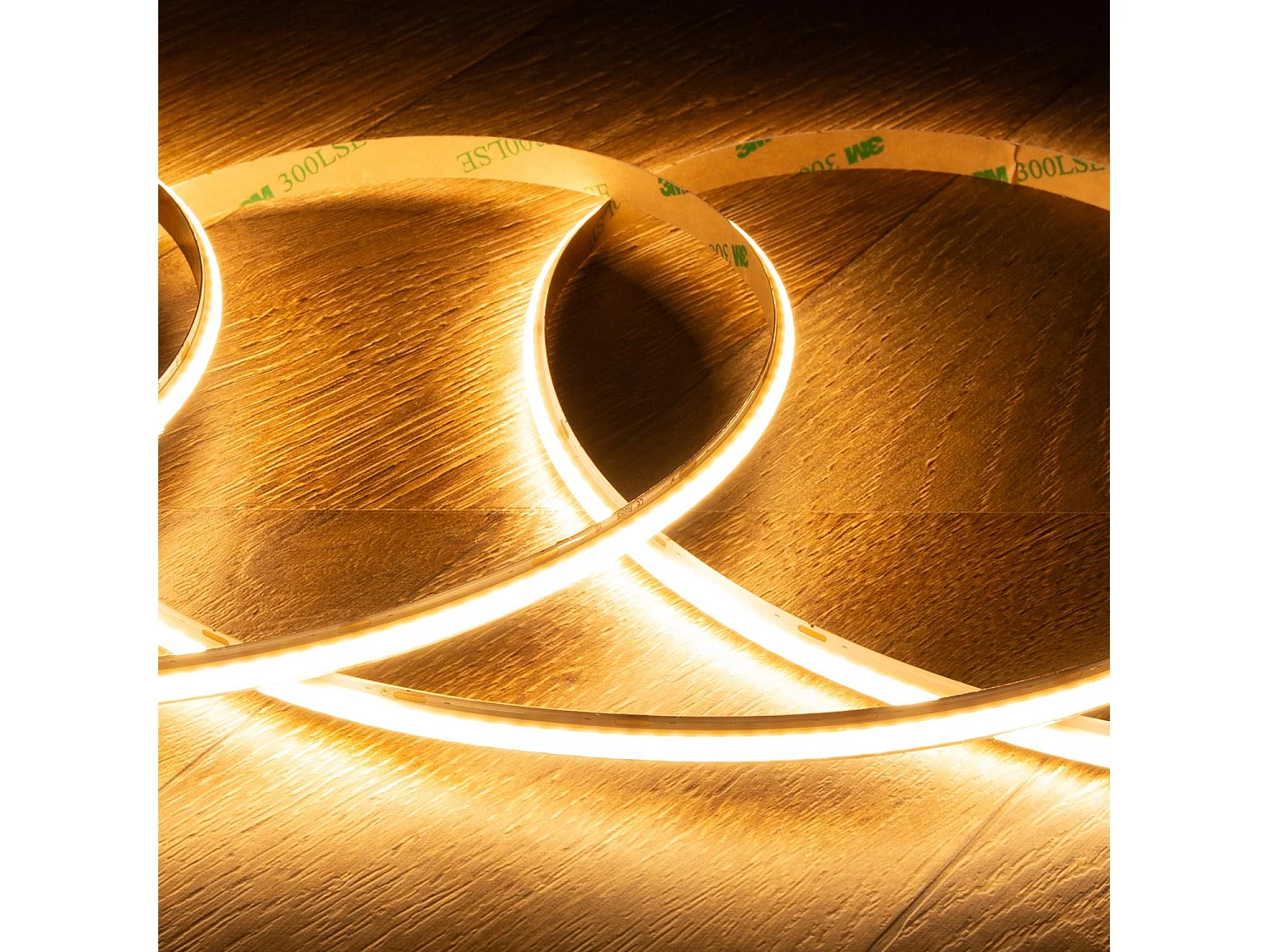 Ruban LED 24V WCOB 256 LED/m 5m 10W/m 1100lm/m Largeur 8mm Coupe 3.2cm IP20 CRI90 2700K Blanc chaud