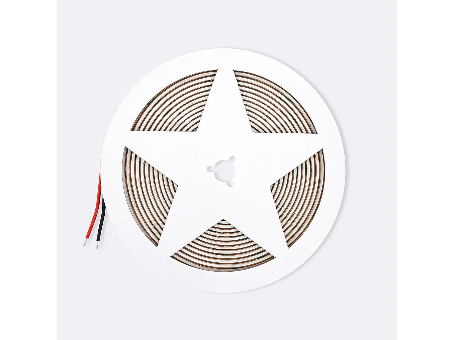 Ruban LED 24V WCOB 256 LED/m 5m 10W/m 1100lm/m Largeur 8mm Coupe 3.2cm IP20 CRI90 2700K Blanc chaud