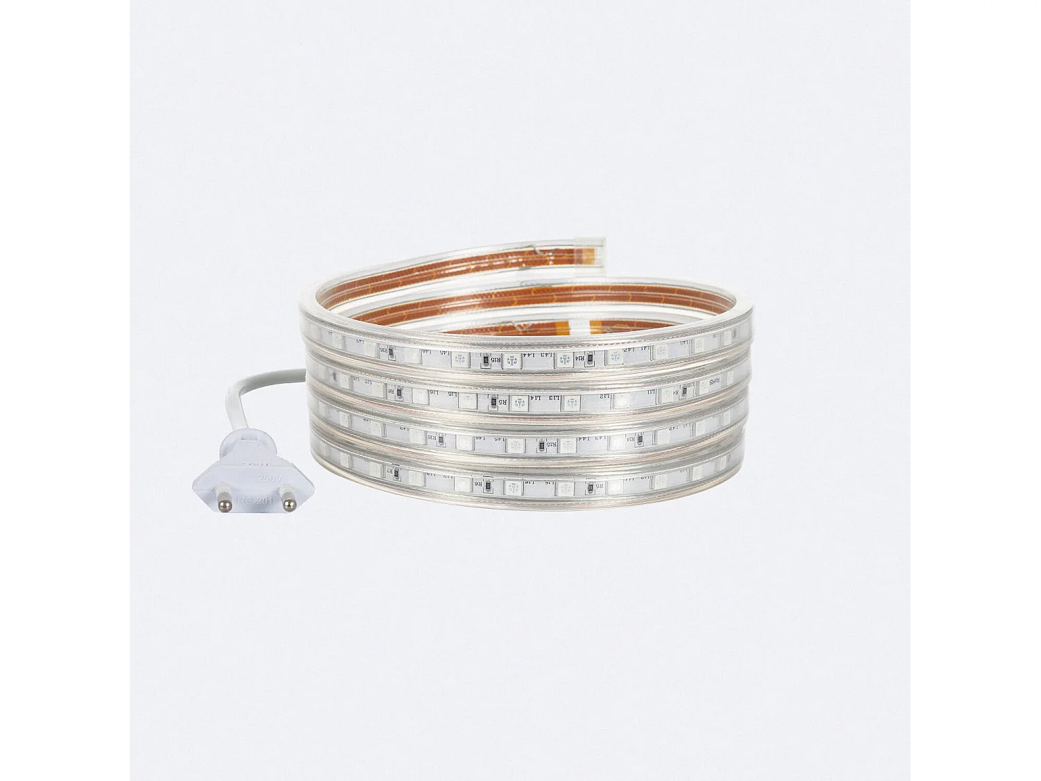 Ruban LED 220V AC 60LED/m RGB IP65 sur Mesure Largeur 16mm Coupe tous les 100cm 14 m