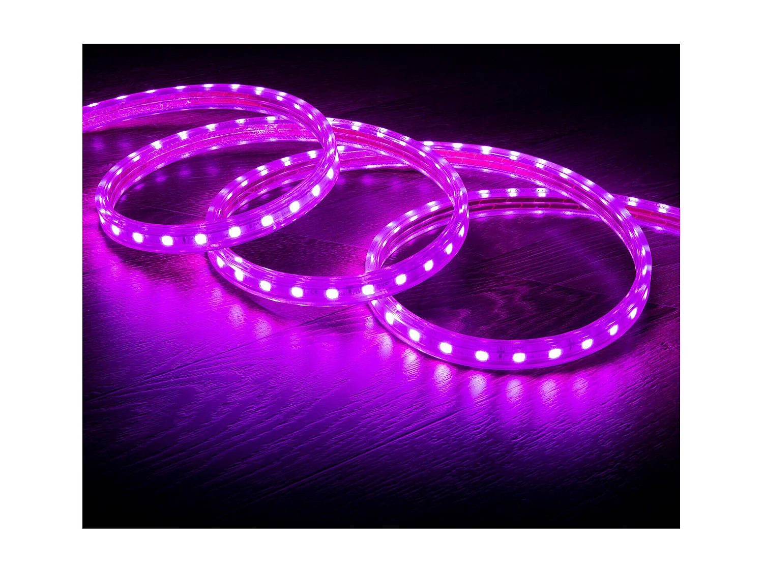 Ruban LED 220V AC 60LED/m RGB IP65 sur Mesure Largeur 16mm Coupe tous les 100cm 14 m