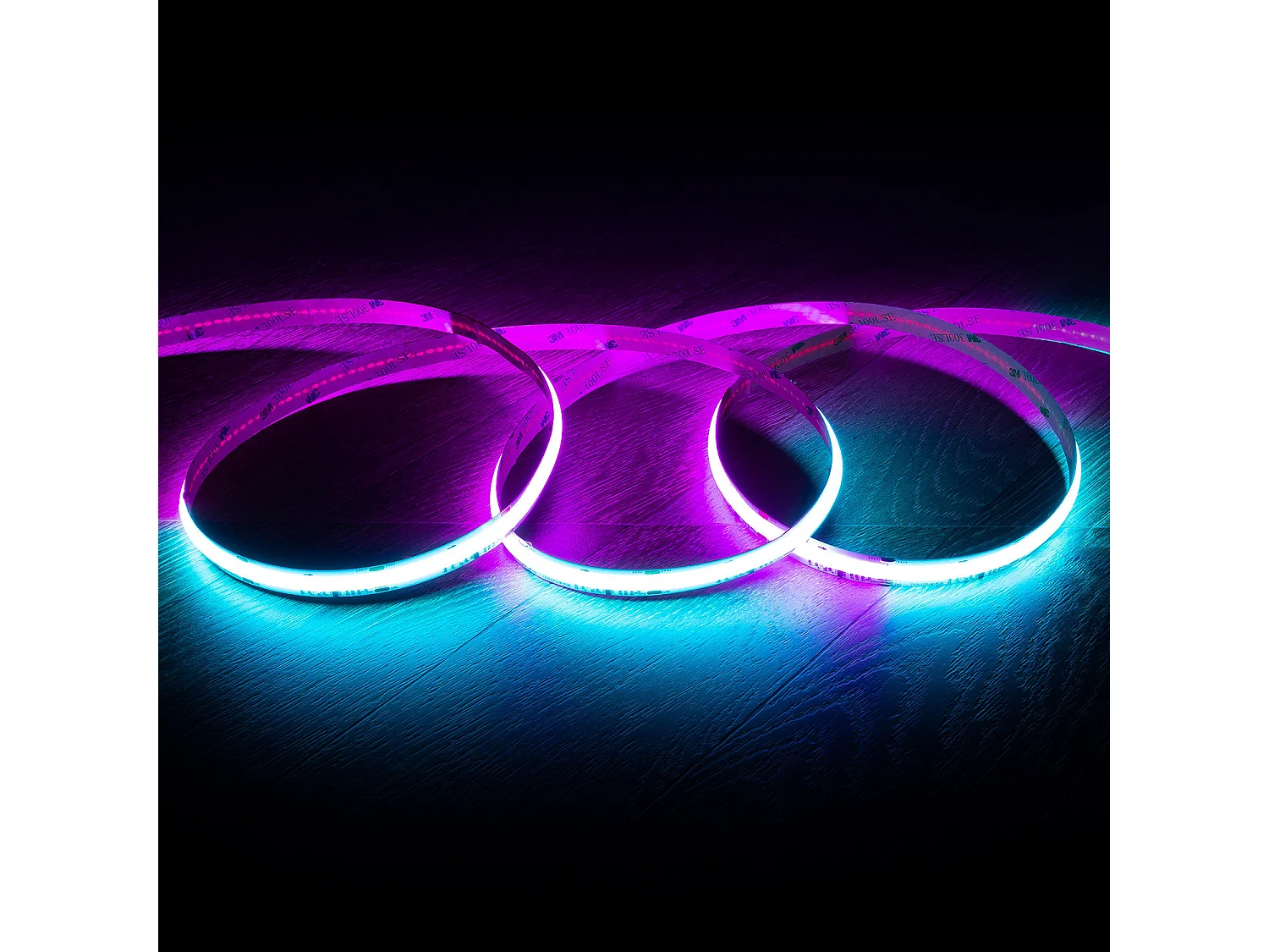 Bobina 5m Striscia LED Digitale SPI 24V RGBIC COB 720 LED/m Larga 12mm IP20 CRI90 Taglio 5cm RGBIC