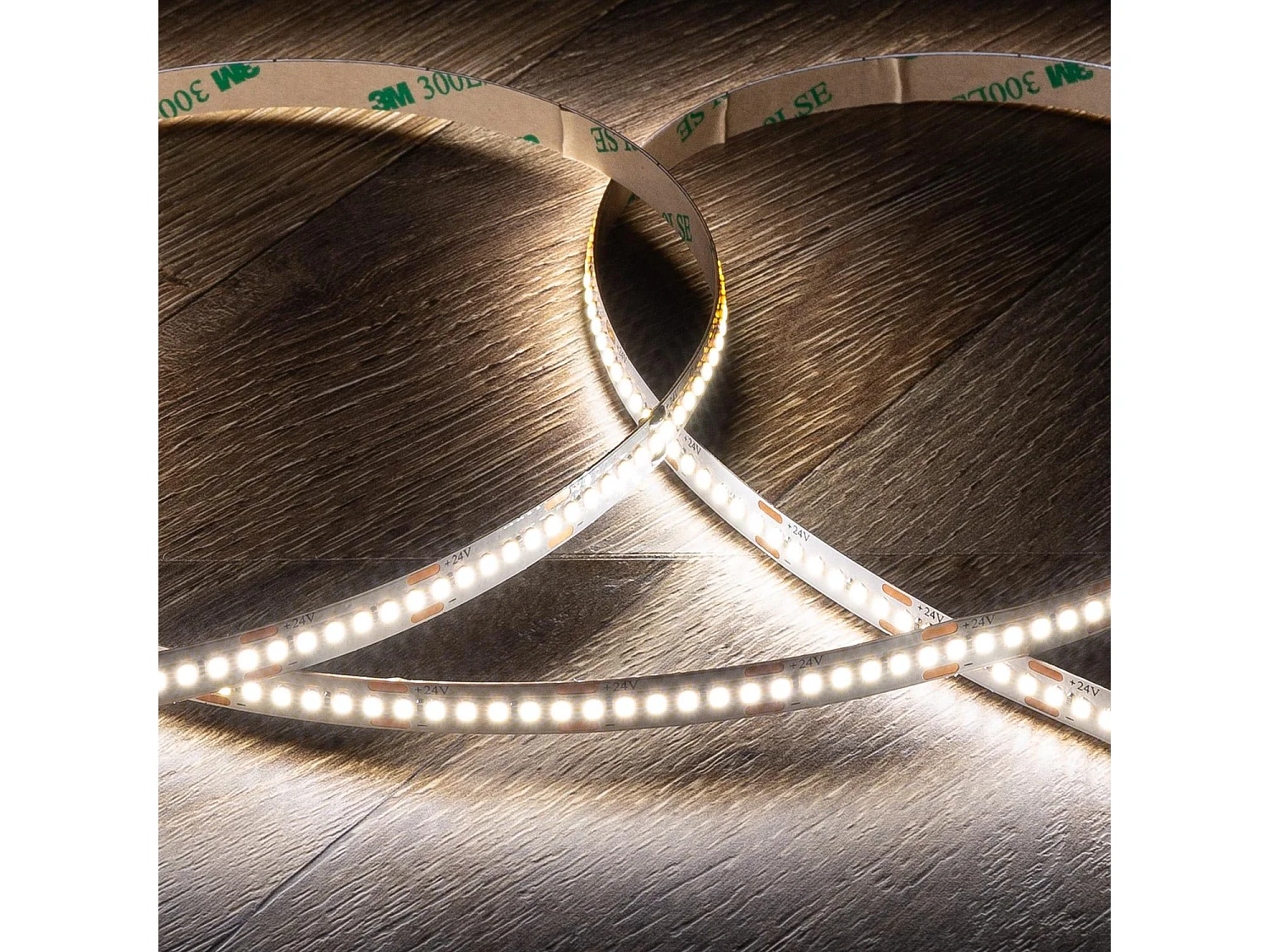 Ruban LED 24V SMD 252 LED/m 5m 12W/m 1200lm/m Largeur 8mm FreeCut IP20 CRI90 4000K Blanc neutre