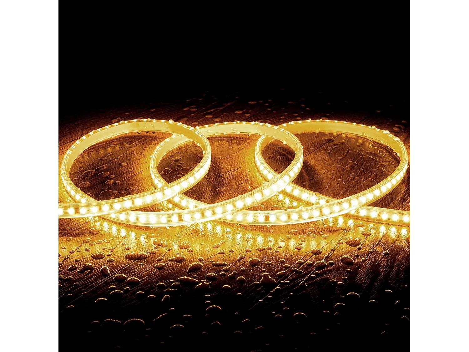 Ruban LED Dimmable 220V SMD Auto-redressement 120 LED/m BOBINE 50m 10W/m 1000lm/m Largeur 12mm Coupe 10cm IP65 2200K Super chaud