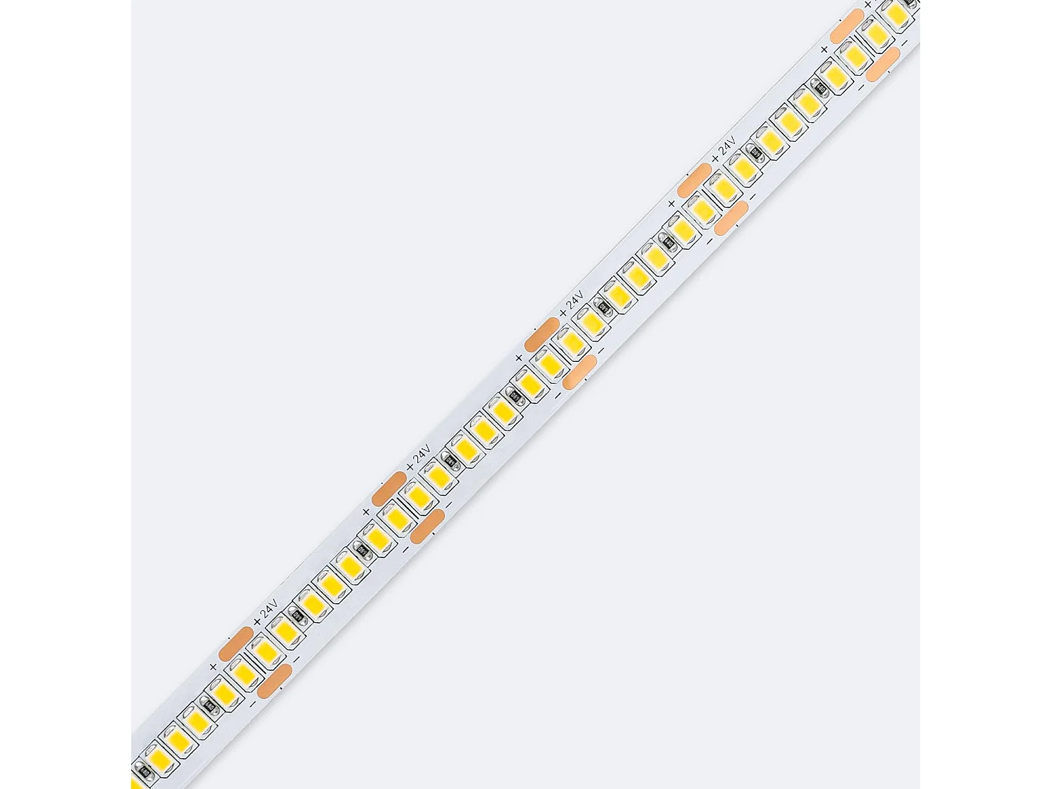 Bobina 5m Striscia LED 24V SMD 238 LED/m 29W/m 4000lm/m High Lumen Larga 10mm IP20 Taglio 3cm 2200K Super Caldo