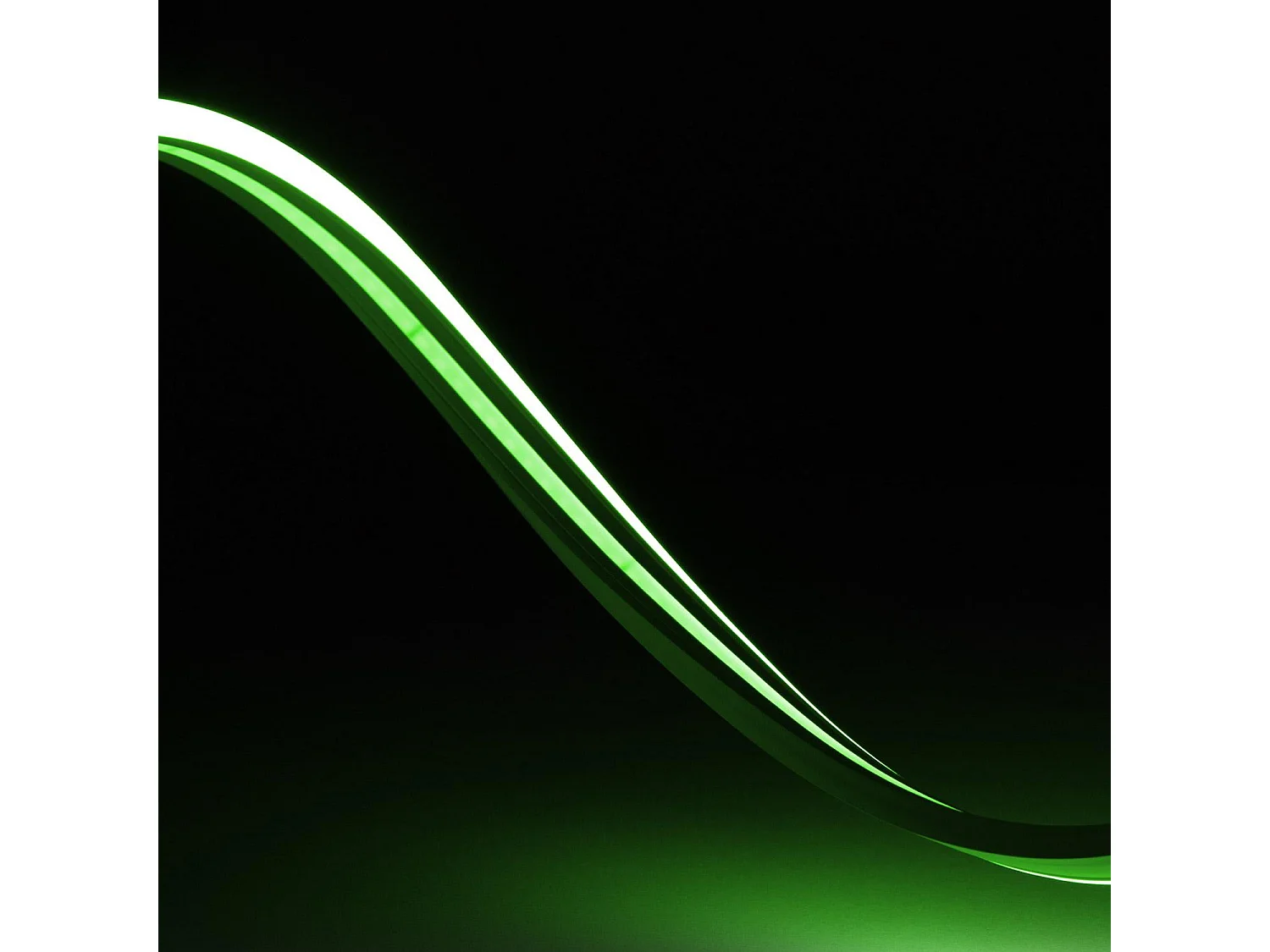 Striscia LED Neon 48 V Verde 8 W/m Taglio 5 cm IP65 N-FLEX6 su Misura 1 m