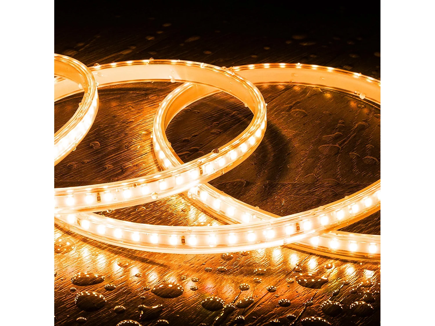 Striscia LED Regolabile 220V SMD 120 LED/m Bianco Super Caldo 8.5W/m 850lm/m Larga 12mm IP65 Taglio 20cm 5 m